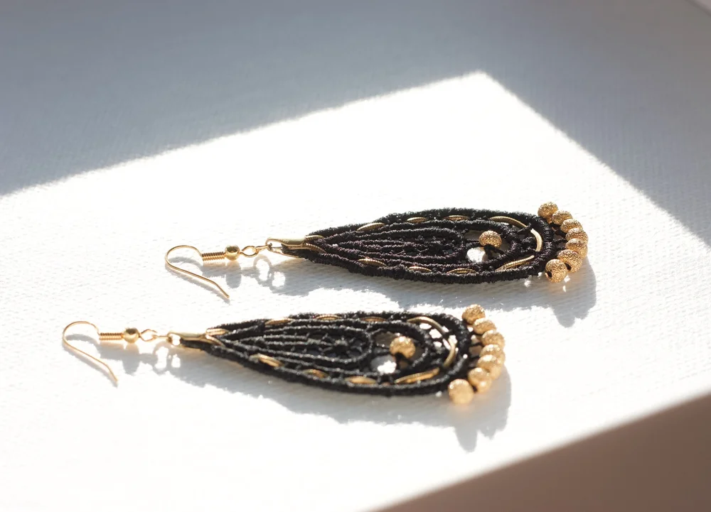 Cavatina earrings — This Ilk - Vintage lace statement jewelry